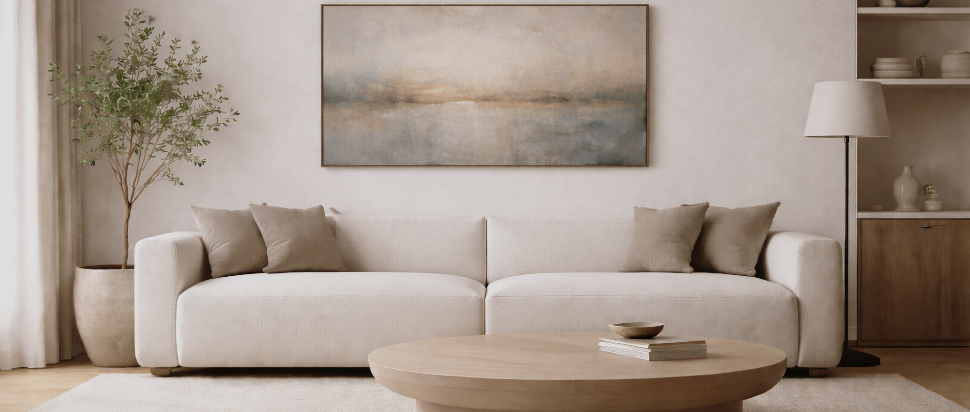A well balanced and calm interior sets the stage for a balanced and calm life.